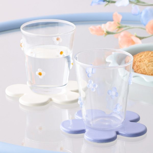 Flower Glass Tumbler Purple - Image 6