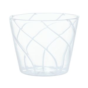 Stripe Glass Cup Blue