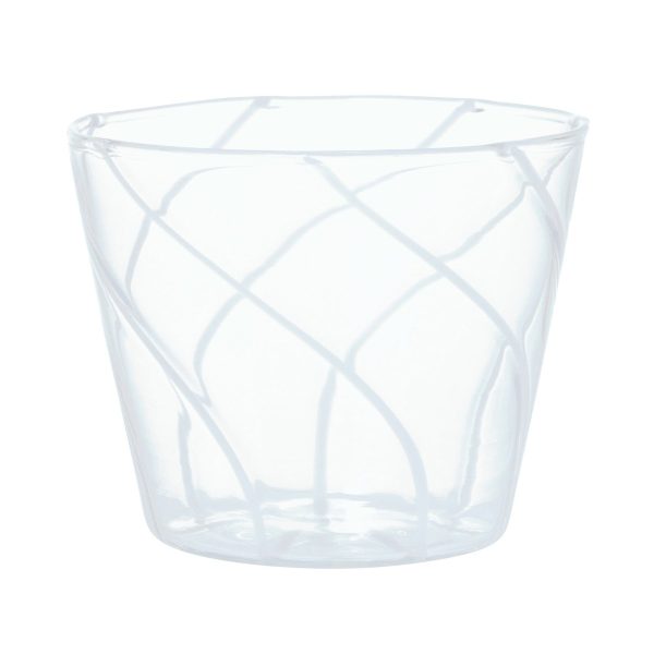 Stripe Glass Cup Blue