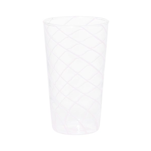 Stripe Glass Long Tumbler Pink