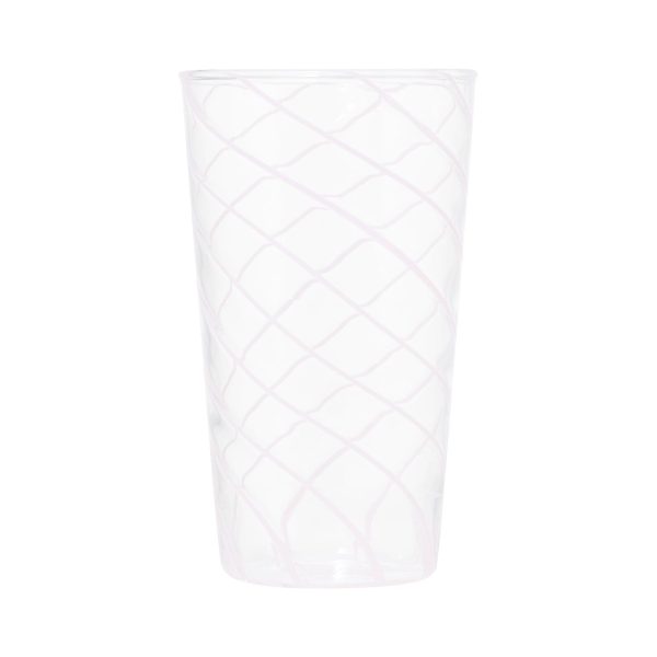 Stripe Glass Long Tumbler Pink - Image 2