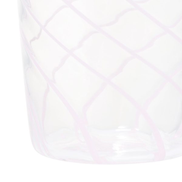 Stripe Glass Long Tumbler Pink - Image 4