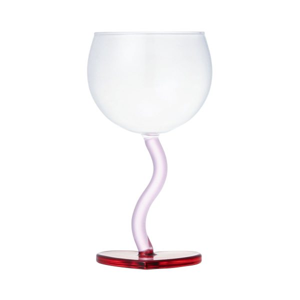 Heart Wine Glass Red - Image 2