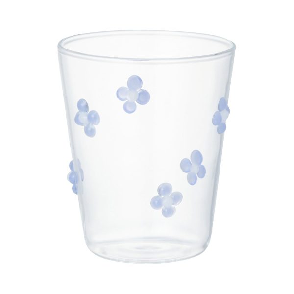 Flower Glass Tumbler Purple