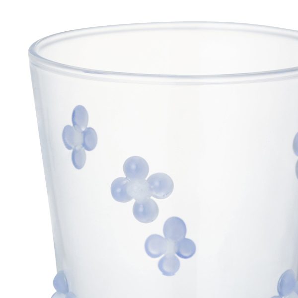 Flower Glass Tumbler Purple - Image 3