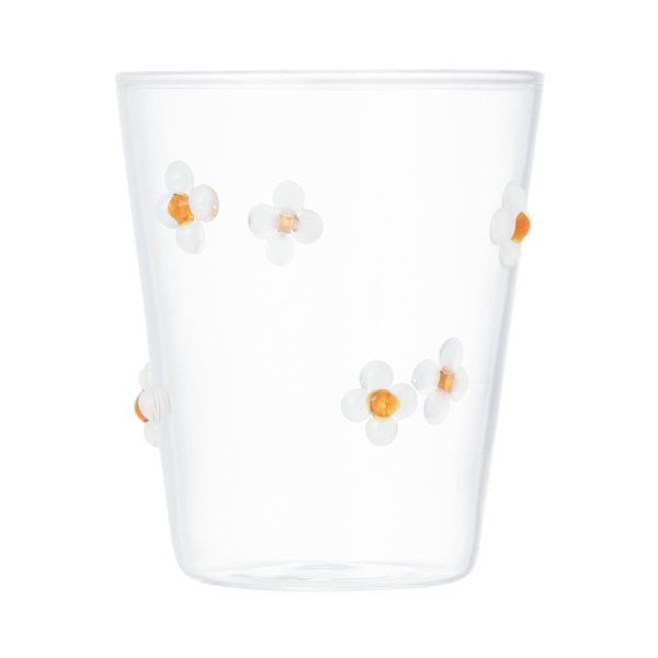 Flower Glass Tumbler White - Image 2