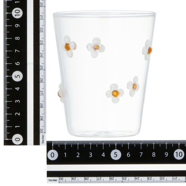 Flower Glass Tumbler White - Image 5