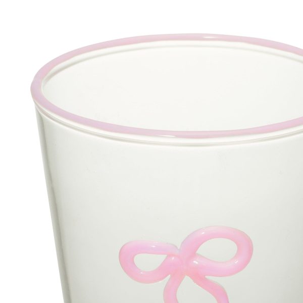 Ribbon Glass Tumbler Pink - Image 3