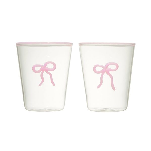 Ribbon Glass Tumbler Pink - Image 6