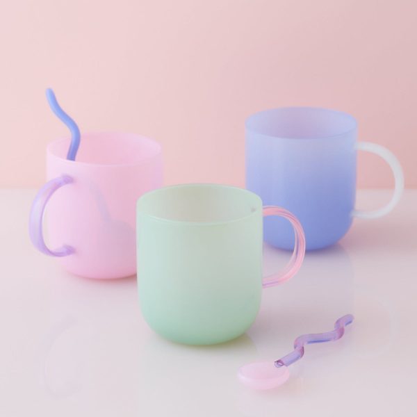 Milky White Heat-Resistant Glass Mug Pink - Image 11
